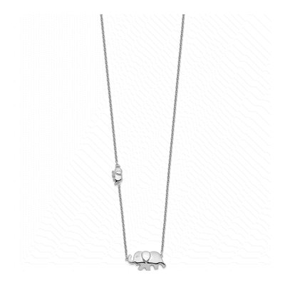 Sterling Silver Diamond Elephant Necklace – view 3
