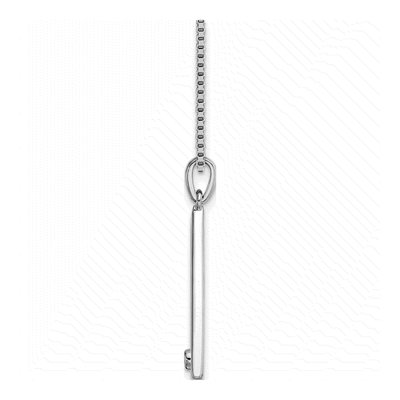 Sterling Silver Diamond Open Triangle Pendant Necklace – view 7