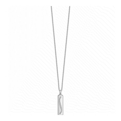 Sterling Silver Diamond Necklace – view 3