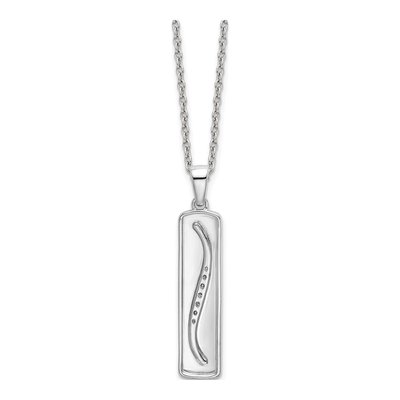Sterling Silver Diamond Necklace – view 4