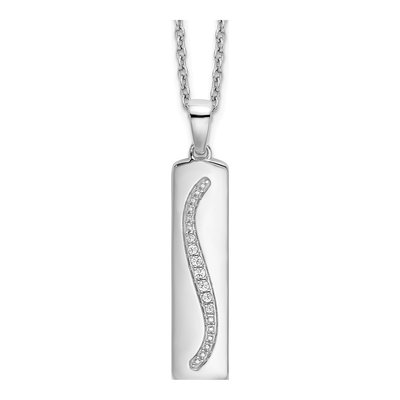 Sterling Silver Diamond Necklace