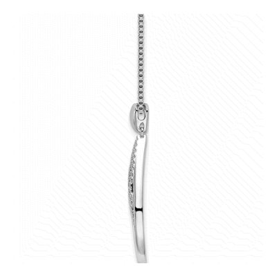Sterling Silver Diamond Teardrop Pendant Necklace – view 7