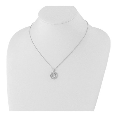 Sterling Silver Diamond Letter D Necklace – view 5