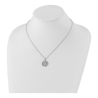 Sterling Silver Diamond Initial I Necklace – view 5