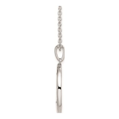 Sterling Silver Diamond Letter P Necklace – view 7