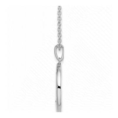 Sterling Silver Diamond Letter W Necklace – view 3