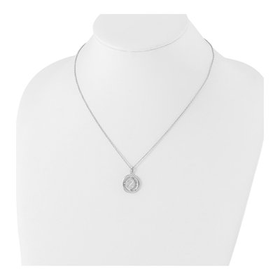 Sterling Silver Diamond Letter Z Necklace – view 5