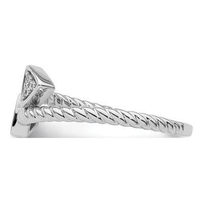 Sterling Silver Diamond Arrow Ring – view 4