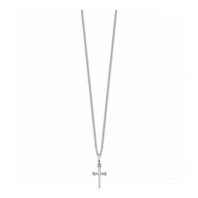 Sterling Silver Diamond Cross Necklace – view 3