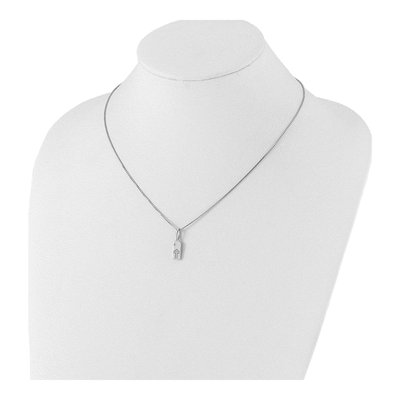 Sterling Silver 1/20 ct tw Diamond Cross Necklace – view 3