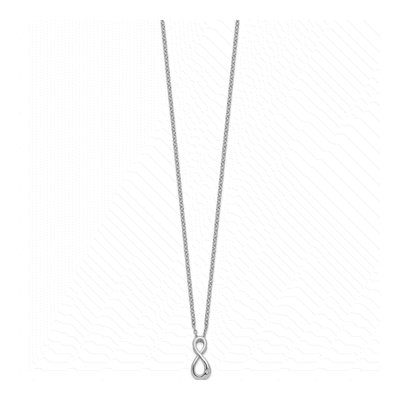 Sterling Silver Diamond Infinity Necklace – view 2