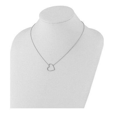 Sterling Silver Diamond Sideways Heart Necklace – view 3