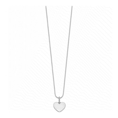 Sterling Silver Diamond Heart Necklace – view 3