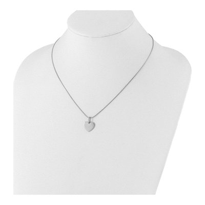 Sterling Silver Diamond Heart Necklace – view 4