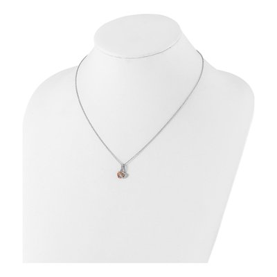 Sterling Silver 1/20 ct tw Diamond Heart Necklace – view 4