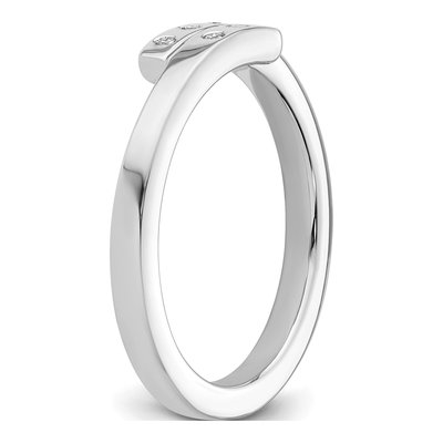 Sterling Silver 1/20 ct tw Diamond Ring – view 7