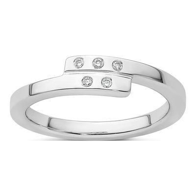 Sterling Silver 1/20 ct tw Diamond Ring