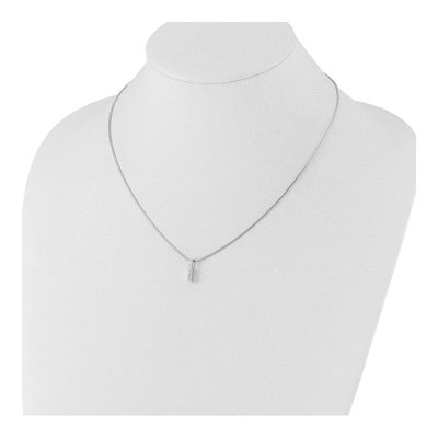 Sterling Silver 1/10 ct tw Diamond Bar Necklace – view 3