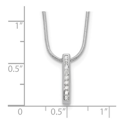 Sterling Silver 1/10 ct tw Diamond Bar Necklace – view 5