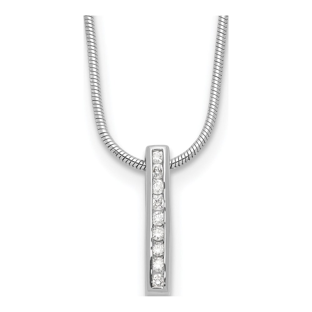 Sterling Silver 1/10 ct tw Diamond Bar Necklace