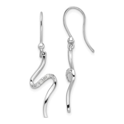 Sterling Silver 1/10 ct tw Diamond Dangle Earrings