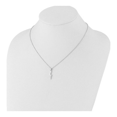 Sterling Silver Diamond Lightning Bolt Necklace – view 4