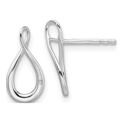 Sterling Silver Diamond Dangle Earrings
