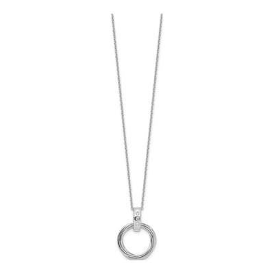 Sterling Silver 1/20 ct tw Diamond Necklace – view 3