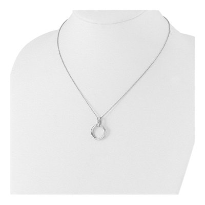 Sterling Silver 1/20 ct tw Diamond Necklace – view 4
