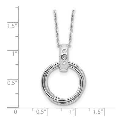 Sterling Silver 1/20 ct tw Diamond Necklace – view 5