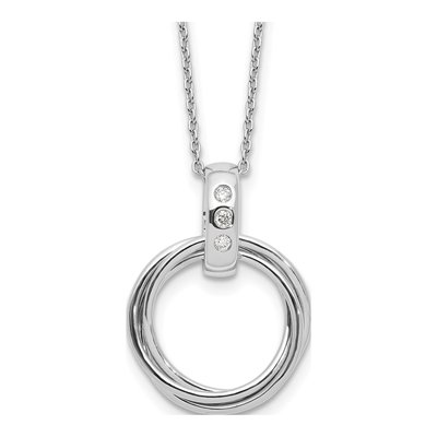 Sterling Silver 1/20 ct tw Diamond Necklace