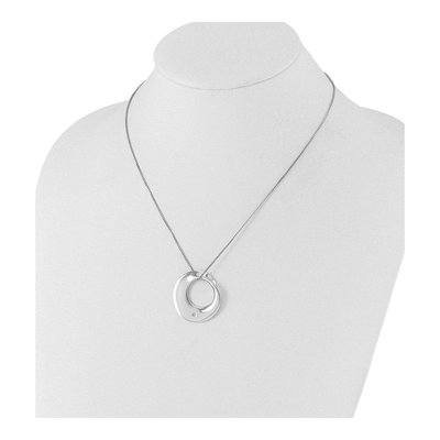 Sterling Silver Diamond Circle Necklace – view 4