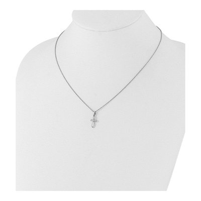 Sterling Silver Diamond Cross Necklace – view 4
