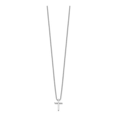 Sterling Silver Diamond Cross Necklace – view 3