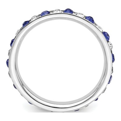 Sterling Silver Crystal Eternity Band – view 3
