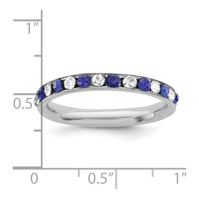 Sterling Silver Crystal Eternity Band – view 4