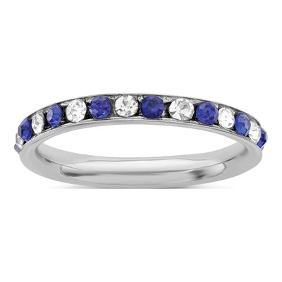 Sterling Silver Crystal Eternity Band