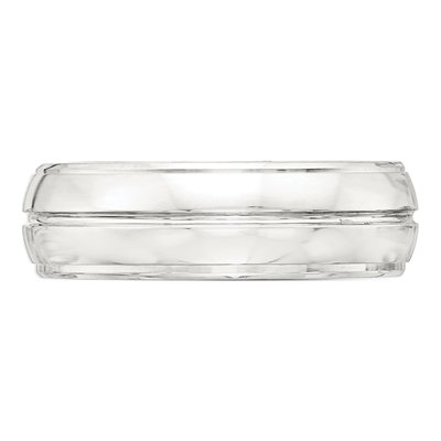 Sterling Silver 7mm Grooved Domed Wedding Band – view 4