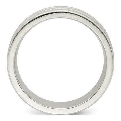 Sterling Silver 6mm Flat Wedding Band – view 3