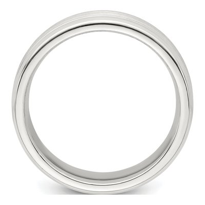 Sterling Silver 6mm Flat Wedding Band – view 3