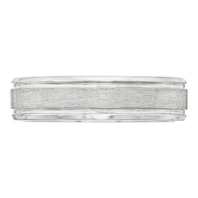 Sterling Silver 6mm Flat Wedding Band – view 4