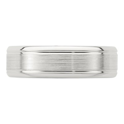 Sterling Silver 6mm Flat Wedding Band – view 5