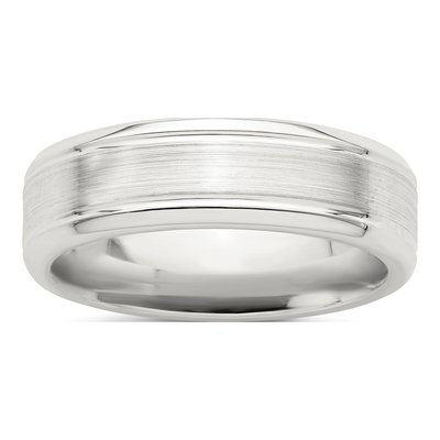 Sterling Silver 6mm Flat Wedding Band