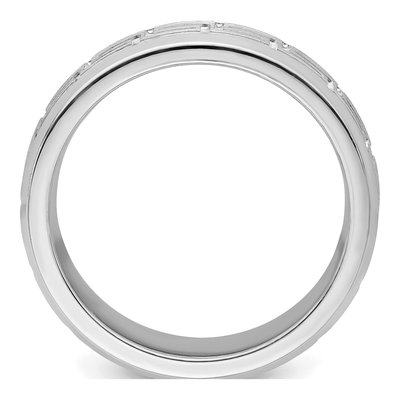 Sterling Silver 6mm Greek Key Wedding Band – view 3