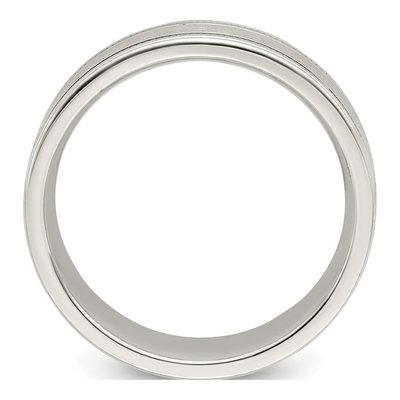 Sterling Silver 6mm Milgrain Wedding Band – view 3