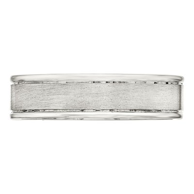 Sterling Silver 6mm Grooved Wedding Band – view 4