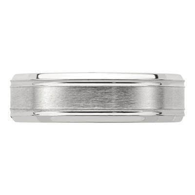 Sterling Silver 6mm Grooved Wedding Band – view 5