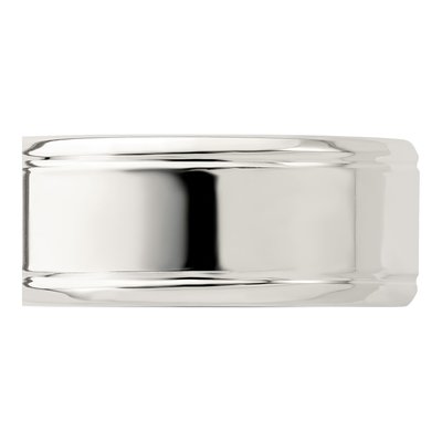 Sterling Silver 8mm Flat Beveled Wedding Band – view 5