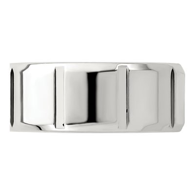 Sterling Silver 8mm Beveled Edge Wedding Band – view 5