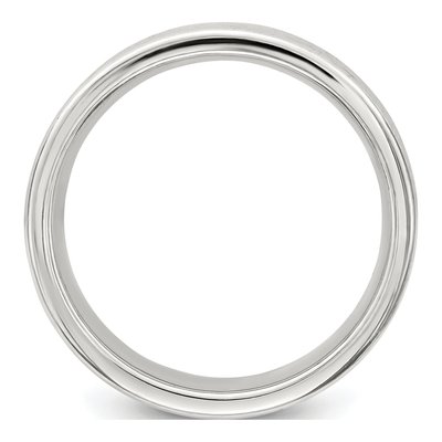 Sterling Silver 7mm Fancy 5-Row Wedding Band – view 3